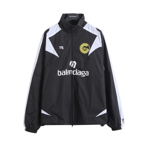 Balenciaga Men's Black BLCG 25FW Football Training Windbreaker Jacket 1 Balenciaga Men's Black BLCG 25FW Football Training Windbreaker Jacket