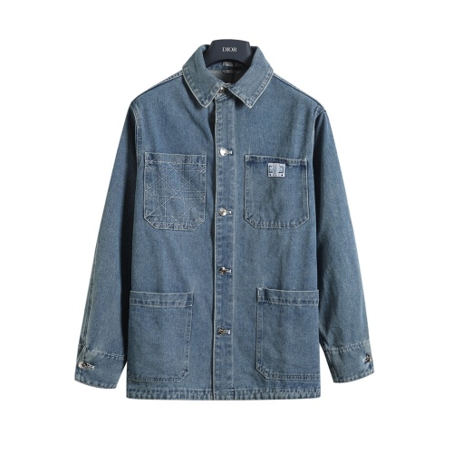 Dior CD 25FW Denim Jacket: Timeless Style with Cannage Embroidery in Blue 45 Dior CD 25FW Denim Jacket: Timeless Style with Cannage Embroidery in Blue