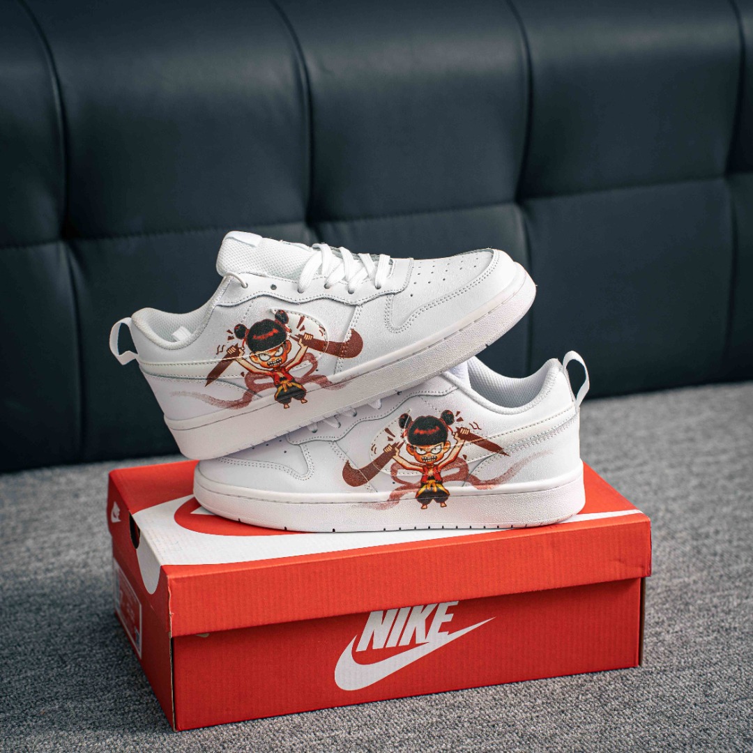 NIKE COURT BOROUGH LOW 魔童哪吒联名 低帮百搭 透气休闲运动板鞋  BQ5448-100