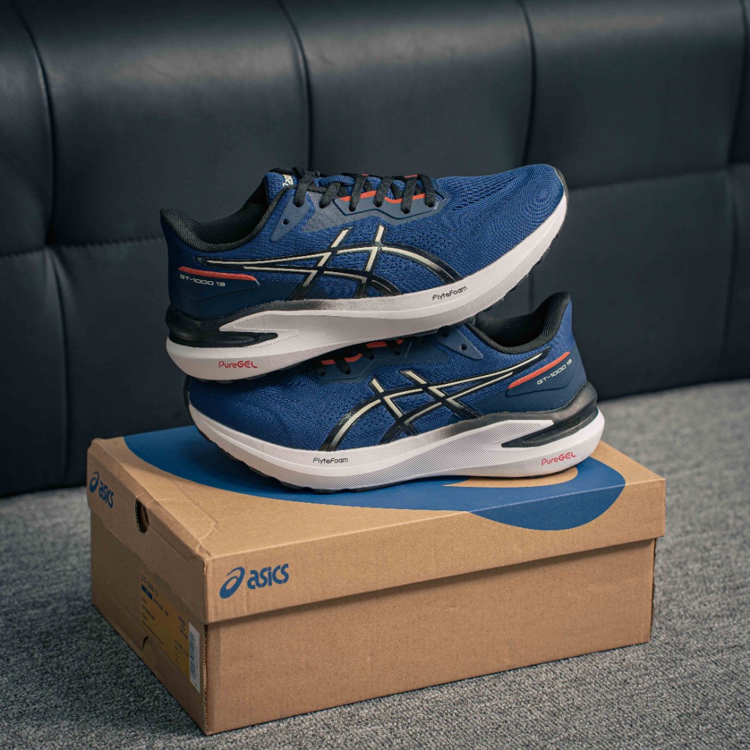 核心私 Asics GT-1000 13 GTX 舒适 织物合成革减震防滑耐磨 低帮越野跑步鞋 货号:1011B858-400