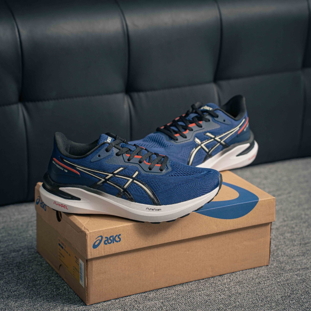 核心私 Asics GT-1000 13 GTX 舒适 织物合成革减震防滑耐磨 低帮越野跑步鞋 货号:1011B858-400