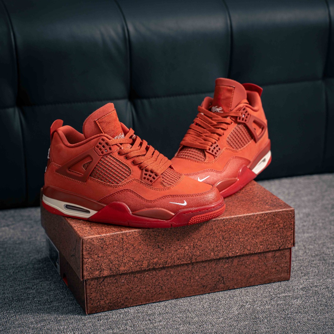 核心私 Nigel Sylvester x Jordan Air Jordan 4 OG "Brick by Brick"BIKE 乔4砖红耐磨 低帮 复古篮球鞋 货号:HF4340 800