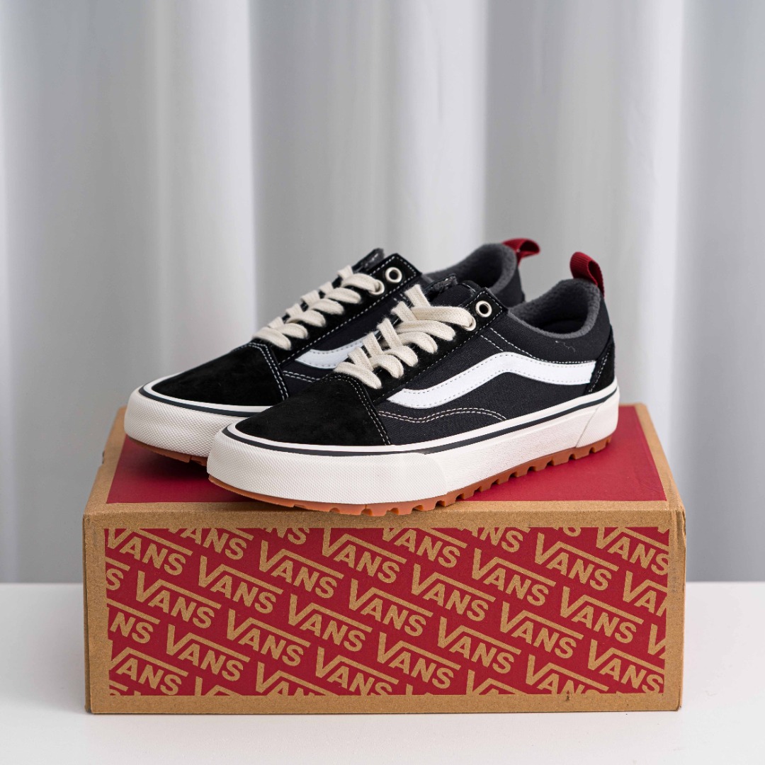 [Vans Series]VansoldskoolMte1 classic low-cut casual shoes Black with white st