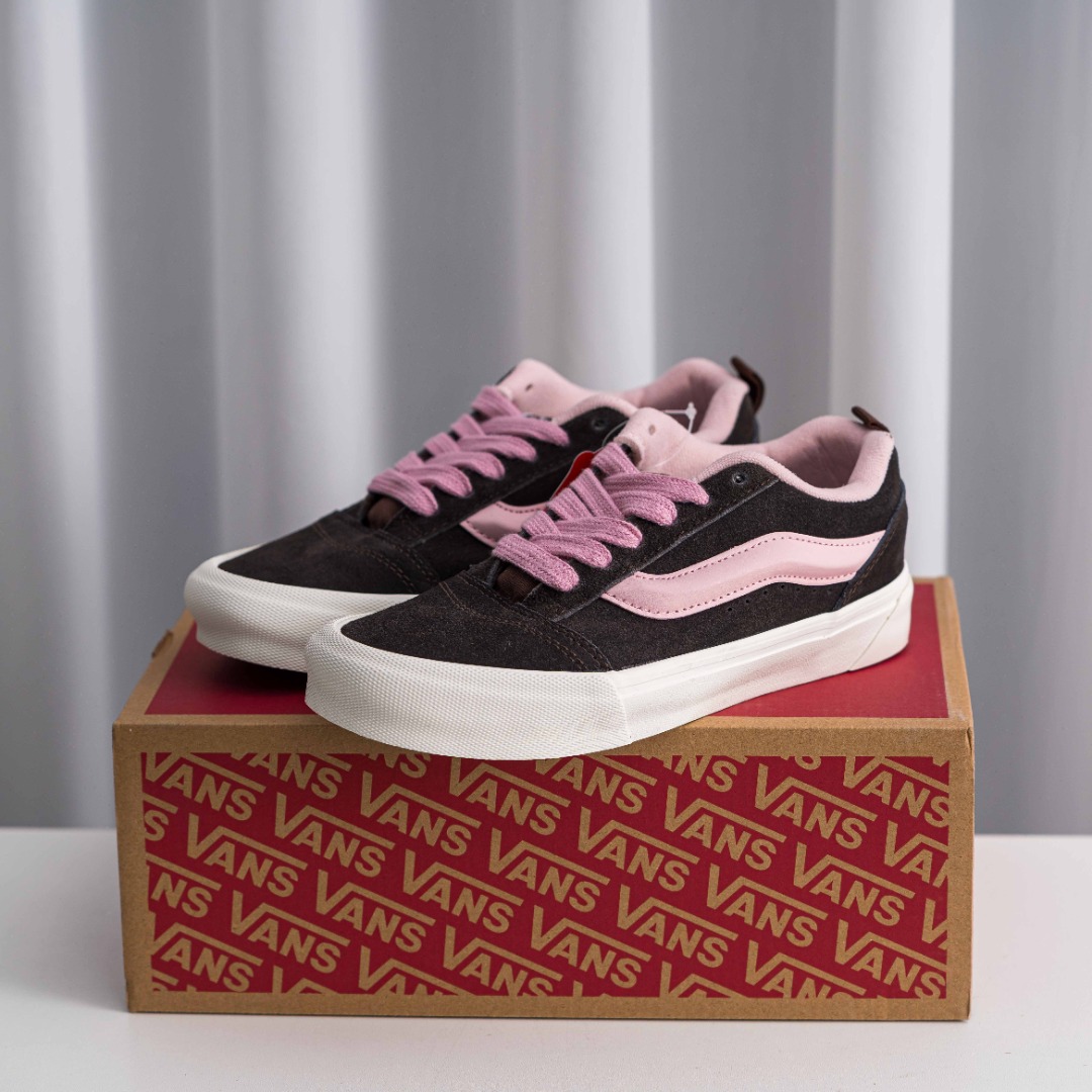 [Vans Series]VansKnuSkool brown flour bread shoesFat version of the three-d