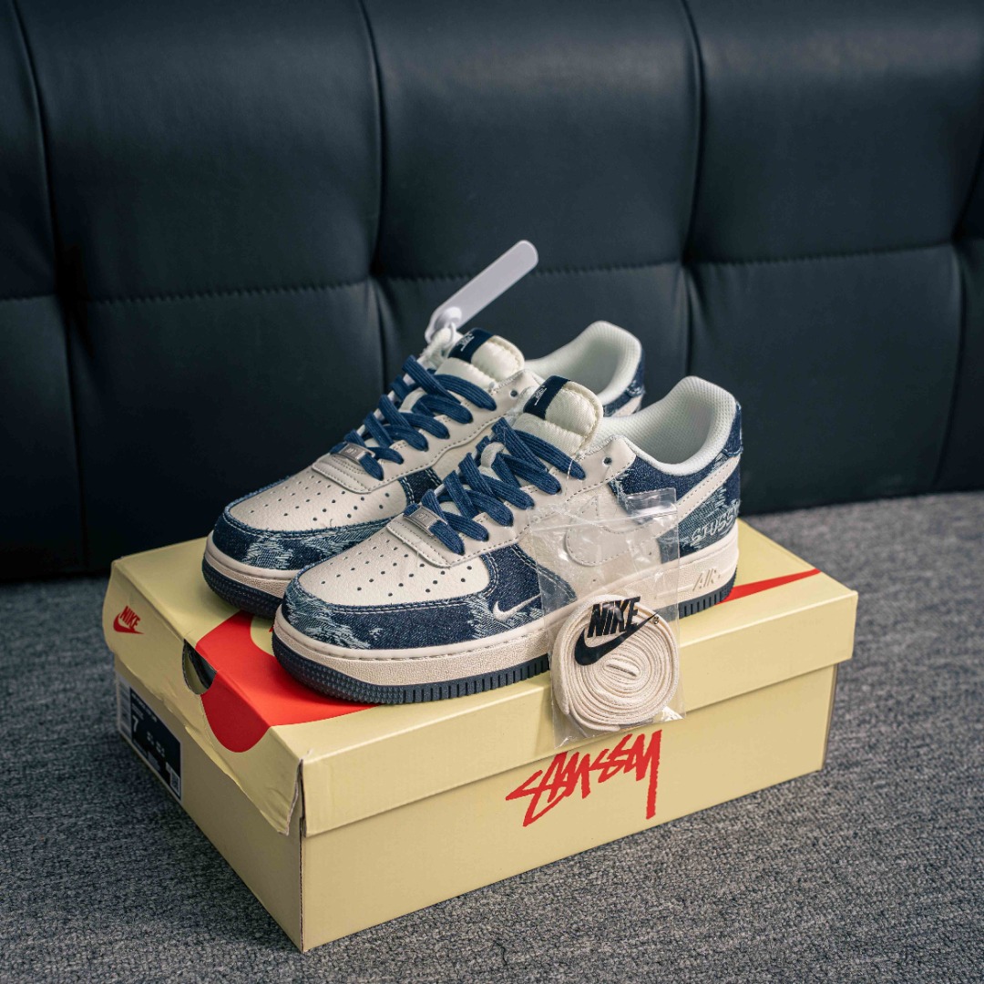 [Air Force Series]Air Force One low white and blue cowboy Stucy AirForce1 Orig