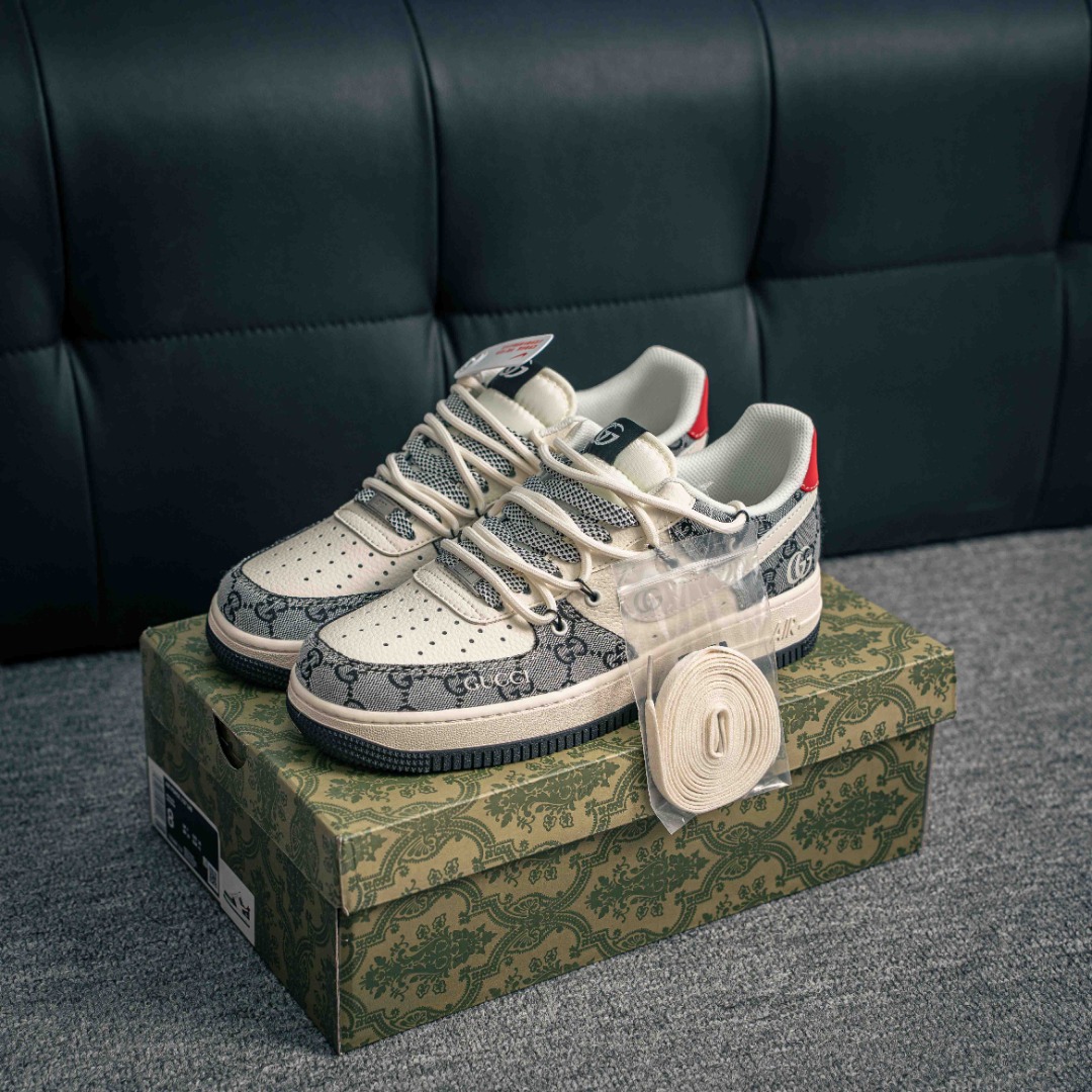 [Air Force Series]Air Force One low deconstructed strap custom Gucci AirForce1