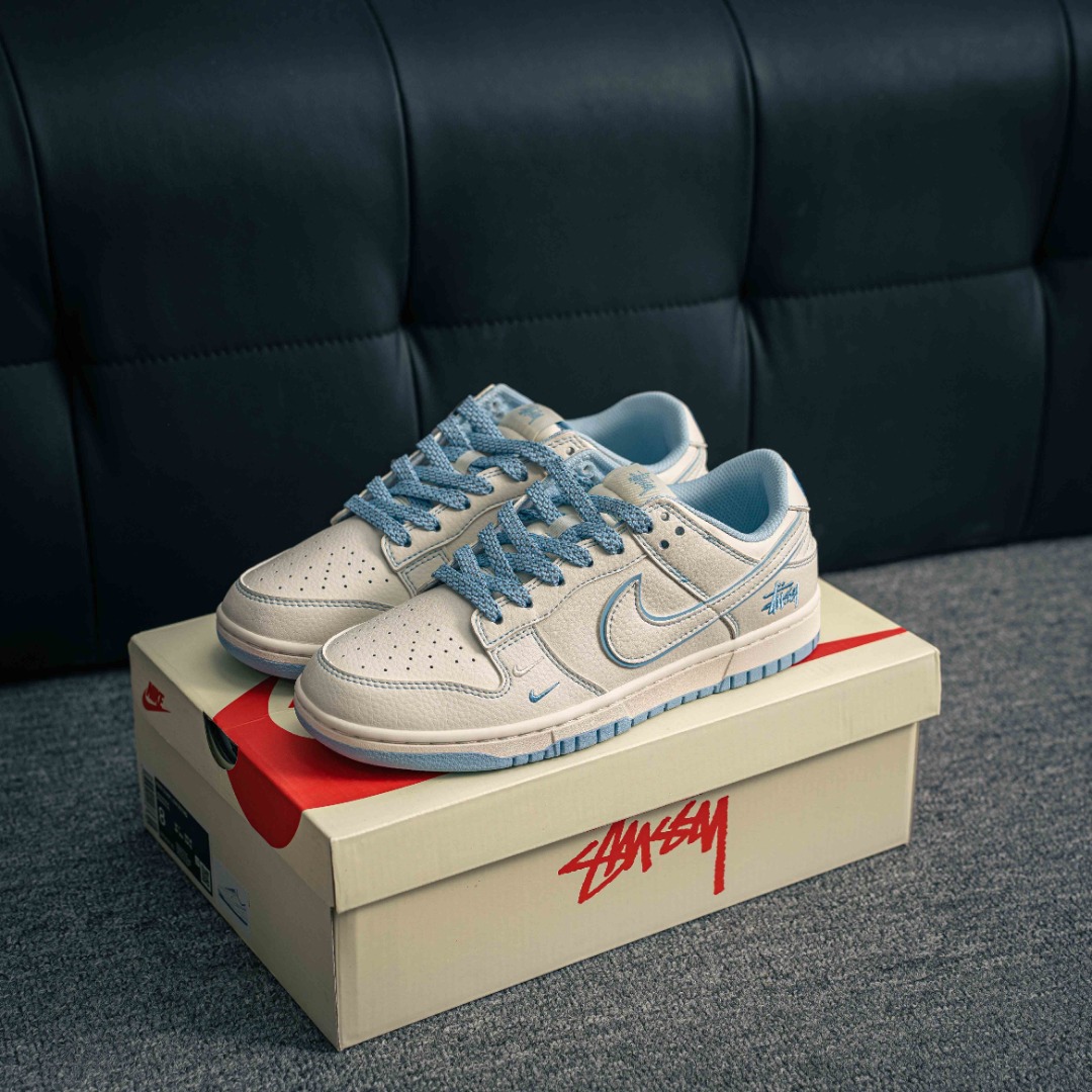 [Dunk Series]NikeDunklow Stucy white blue full set of original lasts and origi