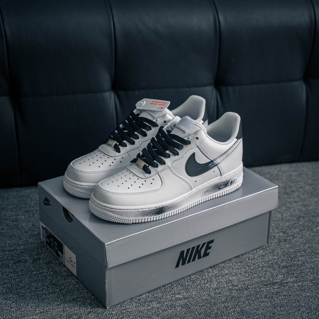[Air Force Series]Air Force One low black and white custom AirForce1 Original