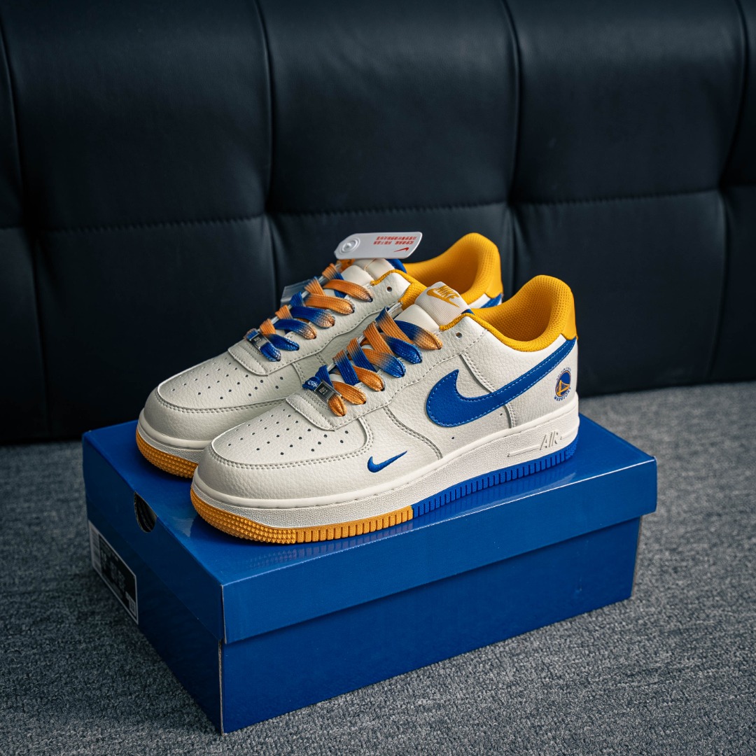 [Air Force Series]Air Force One low warrior white yellow blue AirForce1 Origin