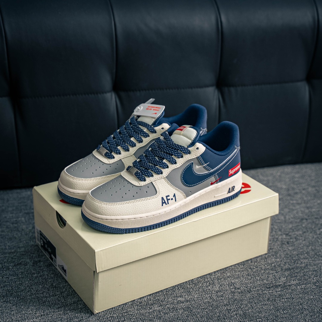 [Air Force Series]Air Force One lowsup White Blue AirForce1