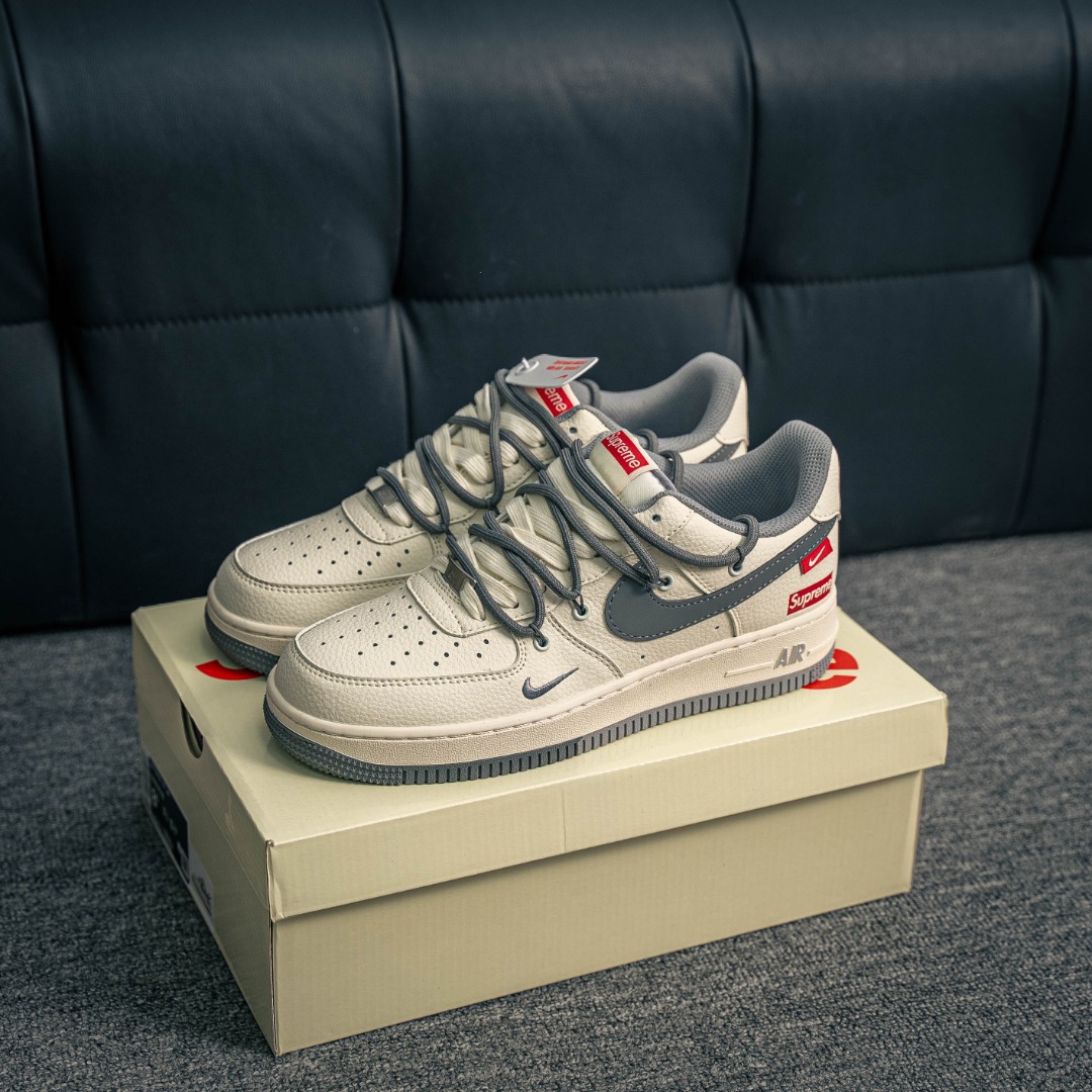 [Air Force Series]Air Force One low deconstructed strap custom gray supAirForc
