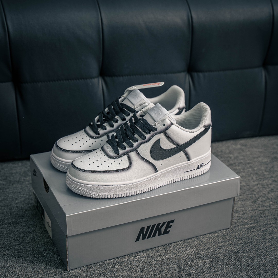 [Air Force Series]Air Force One low black and white AirForce1 Original grade o