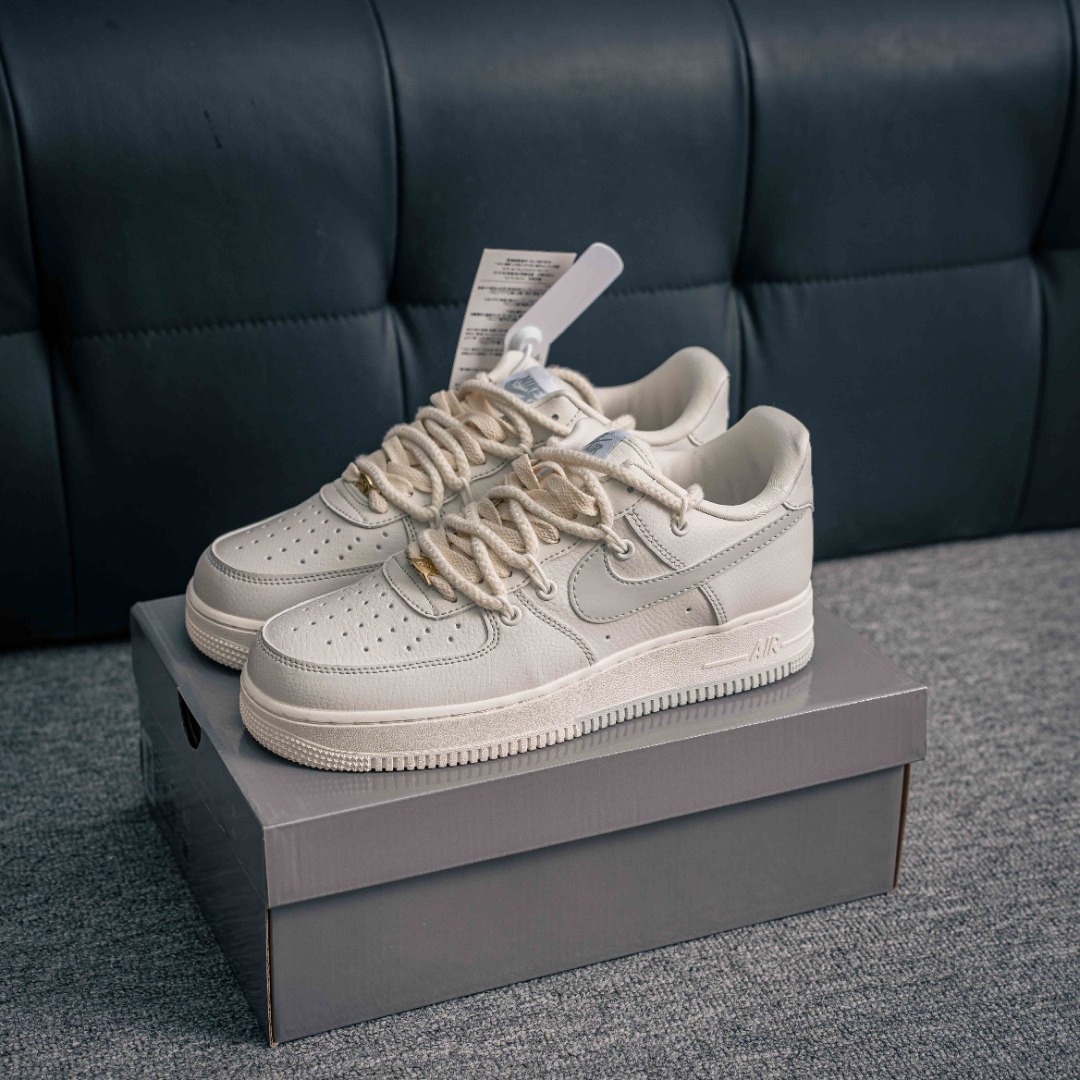 [Air Force Series]Air Force One low gray and white deconstructed strap custom