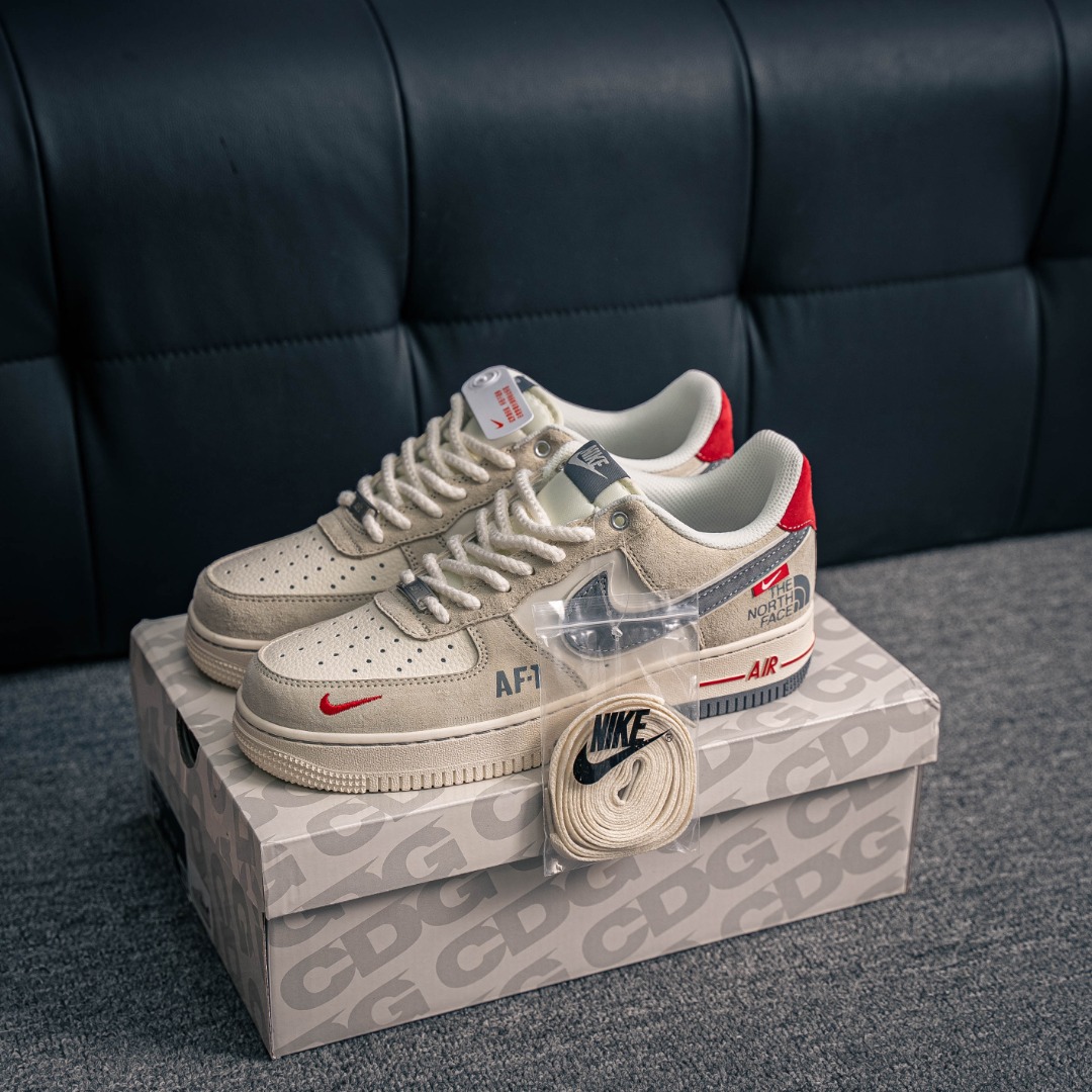 [Air Force Series]Air Force One low gray red AirForce1