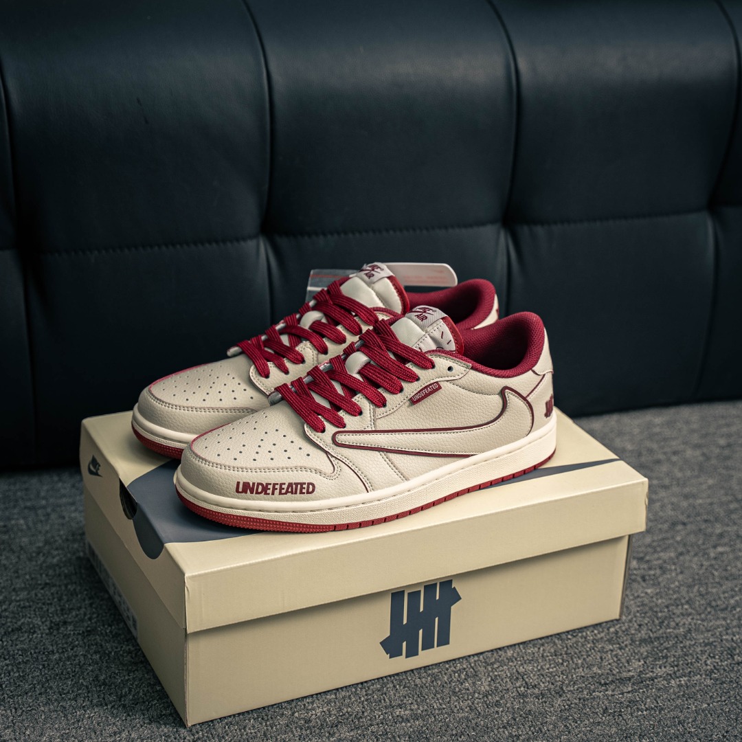 [AJ Series]Joe 1 low-cut barb white red un co-branded AirJordan1 Jordan basket