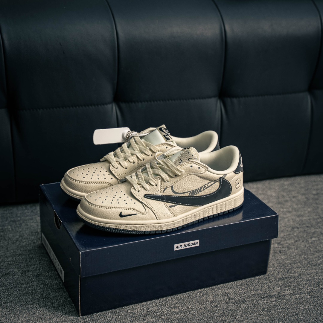 [AJ Series]Joe 1 low-cut barb low white black grimace AirJordan1 Jordan basket