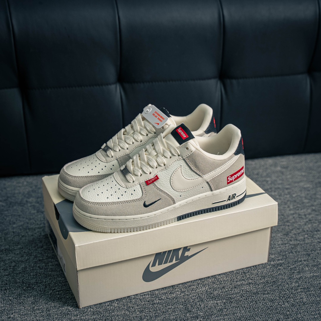 [Air Force Series]Air Force One lowsup gray little hook AirForce1 Original gra