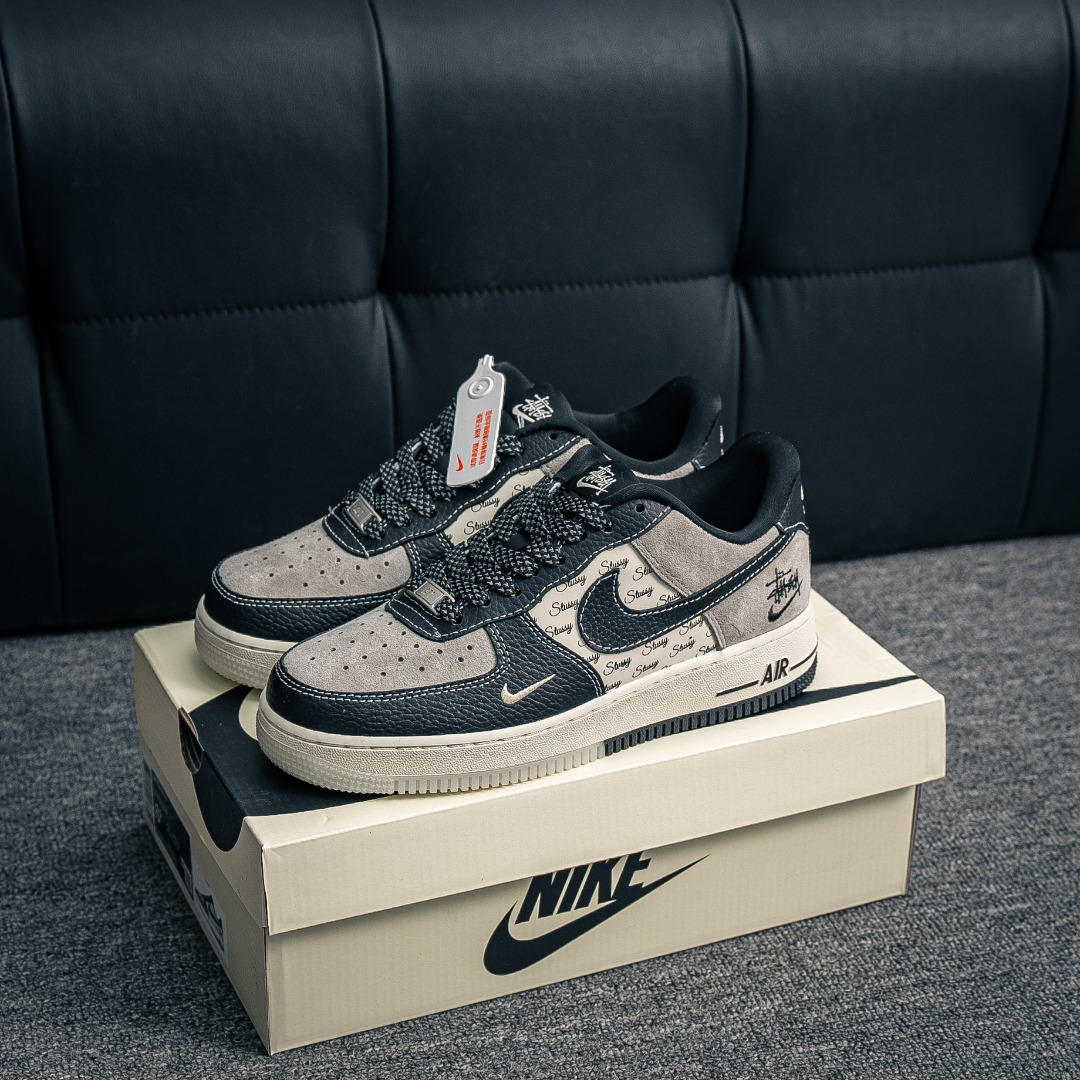 [Air Force Series]Air Force One low Stucy Black Ash AirForce1 Original grade o