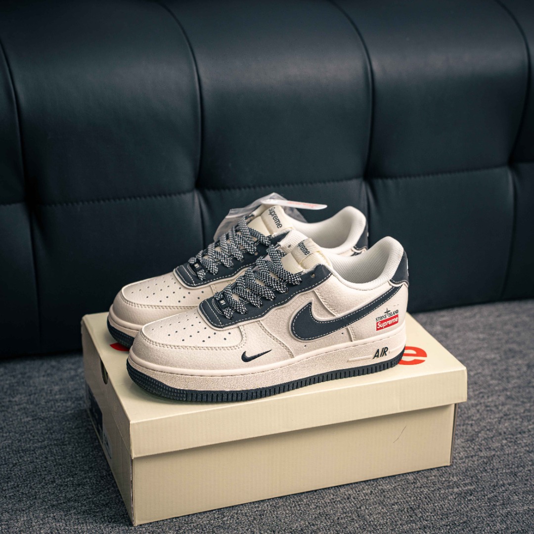 [Air Force Series]Air Force One low Black and White Star supAirForce1 Original