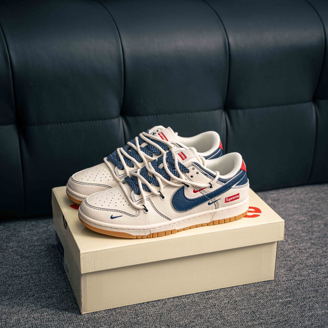 [Dunk Series]NikeDunklow deconstructs straps, custom color matching, sup white