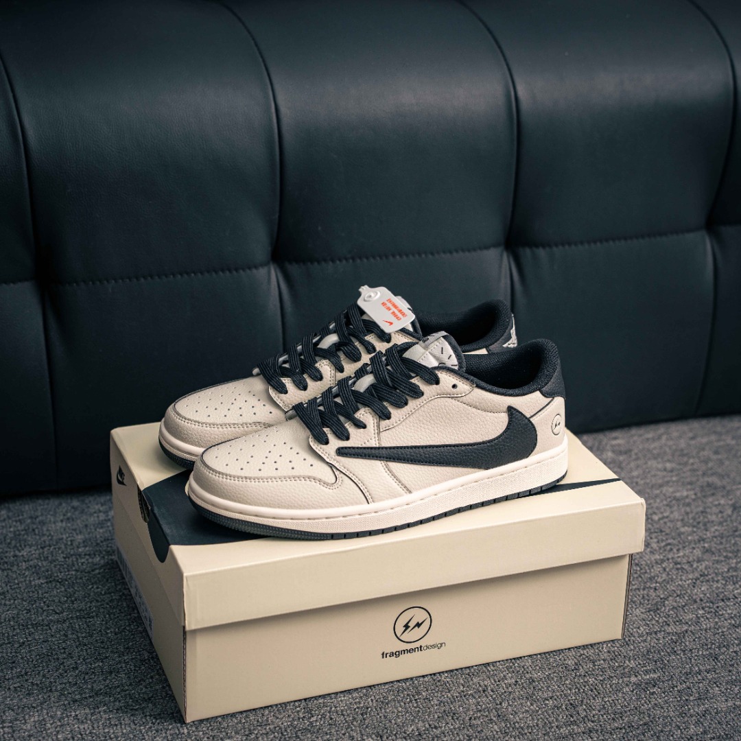 [AJ Series]Joe 1 Low-cut barb low rice white black Fujiwara Hiroshi AirJordan1