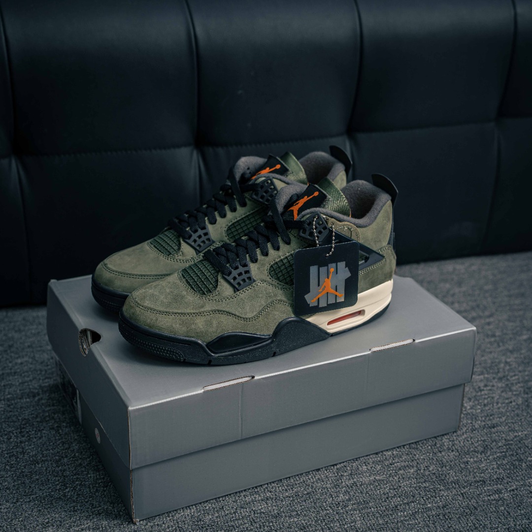 [AJ Series]UNDEFEATED Military Green Co-branded NikeAirJordan4Retro Nike Micha