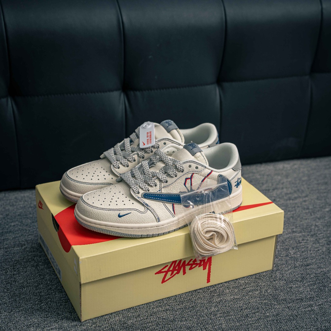 [AJ Series]Joe 1 Low-cut barb Stussy AirJordan1 Jordan basketball shoes for me