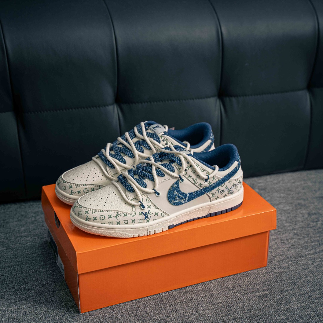 [Dunk Series]NikeDunklow deconstructed straps custom color matching lv rice wh