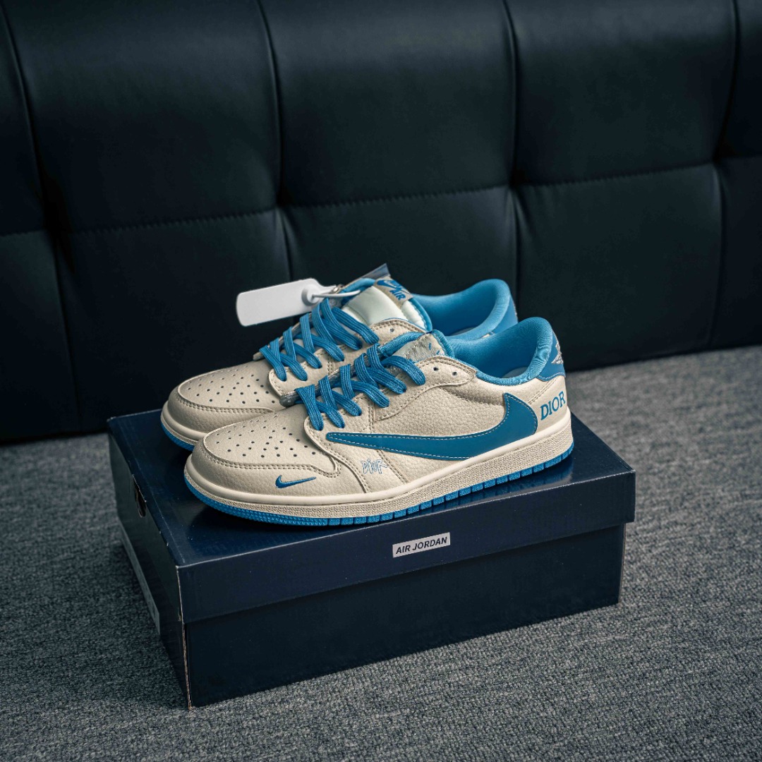 [AJ Series]Joe 1 low-cut barb low white blue Dior AirJordan1