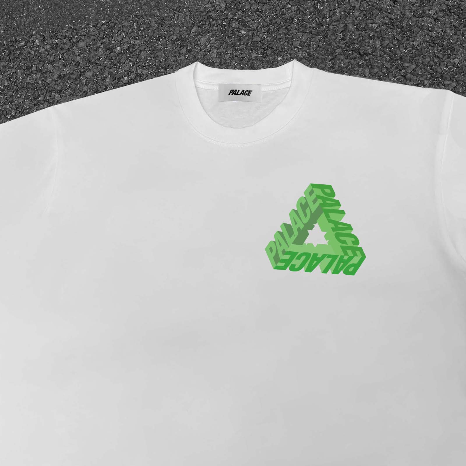 팔라스 3D 그린 문자 반팔 티셔츠 89703 이미지 7