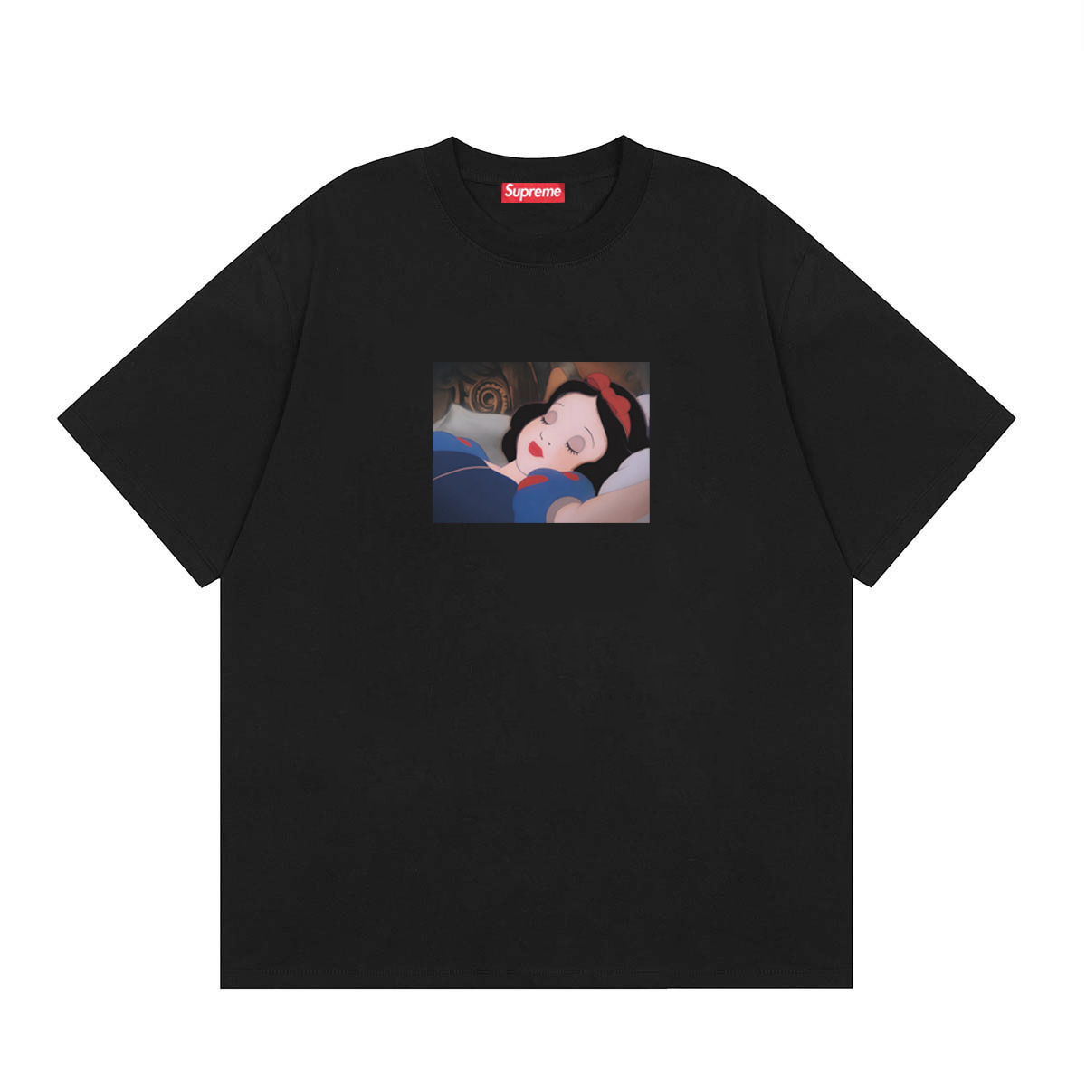 슈프림 스노우 화이트 프린트 남성 반팔 티셔츠 87888 이미지 2