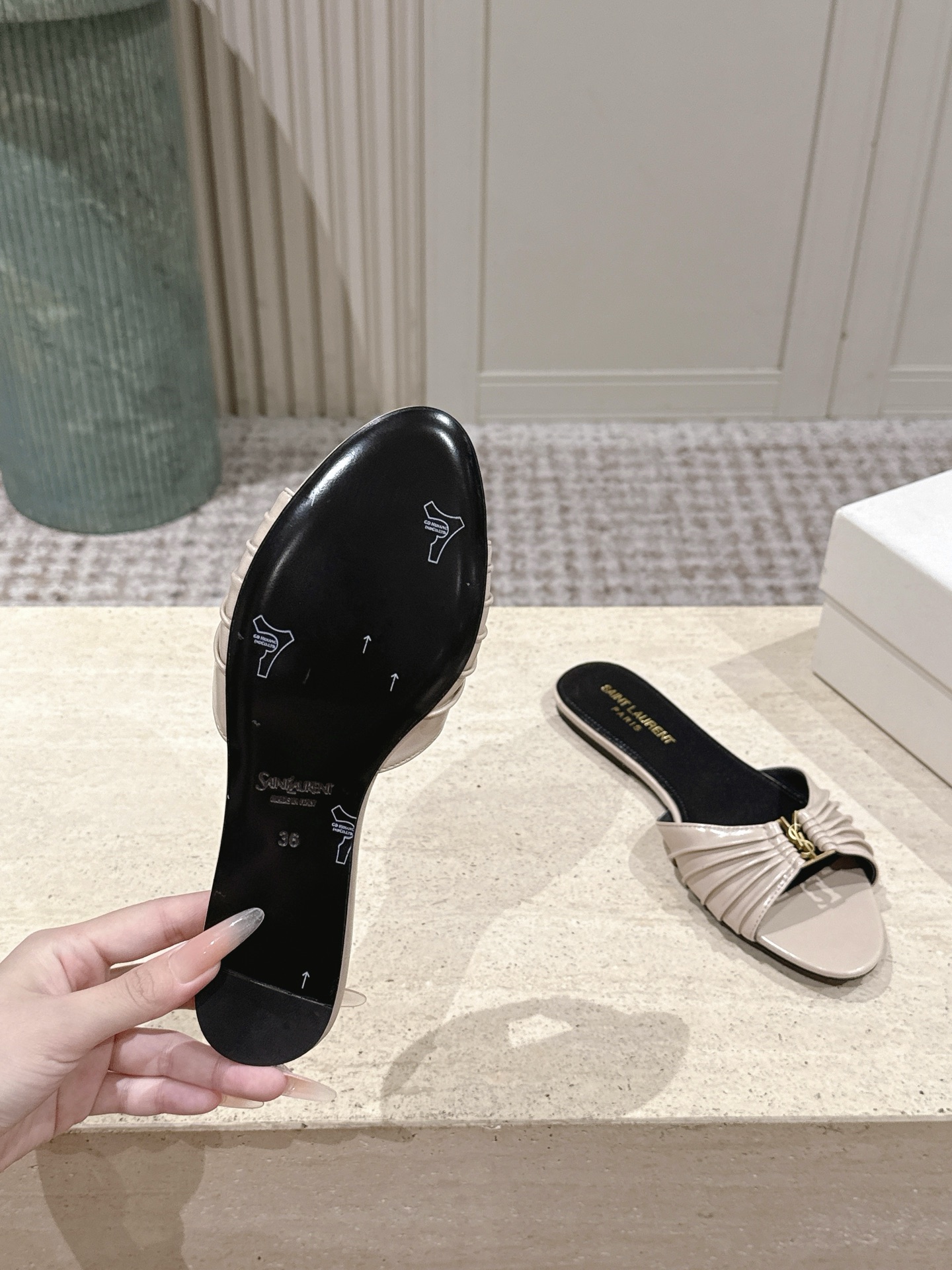 Saint Laurent Classic Luxury Leather Shoe Loafer Shoes Ref 8