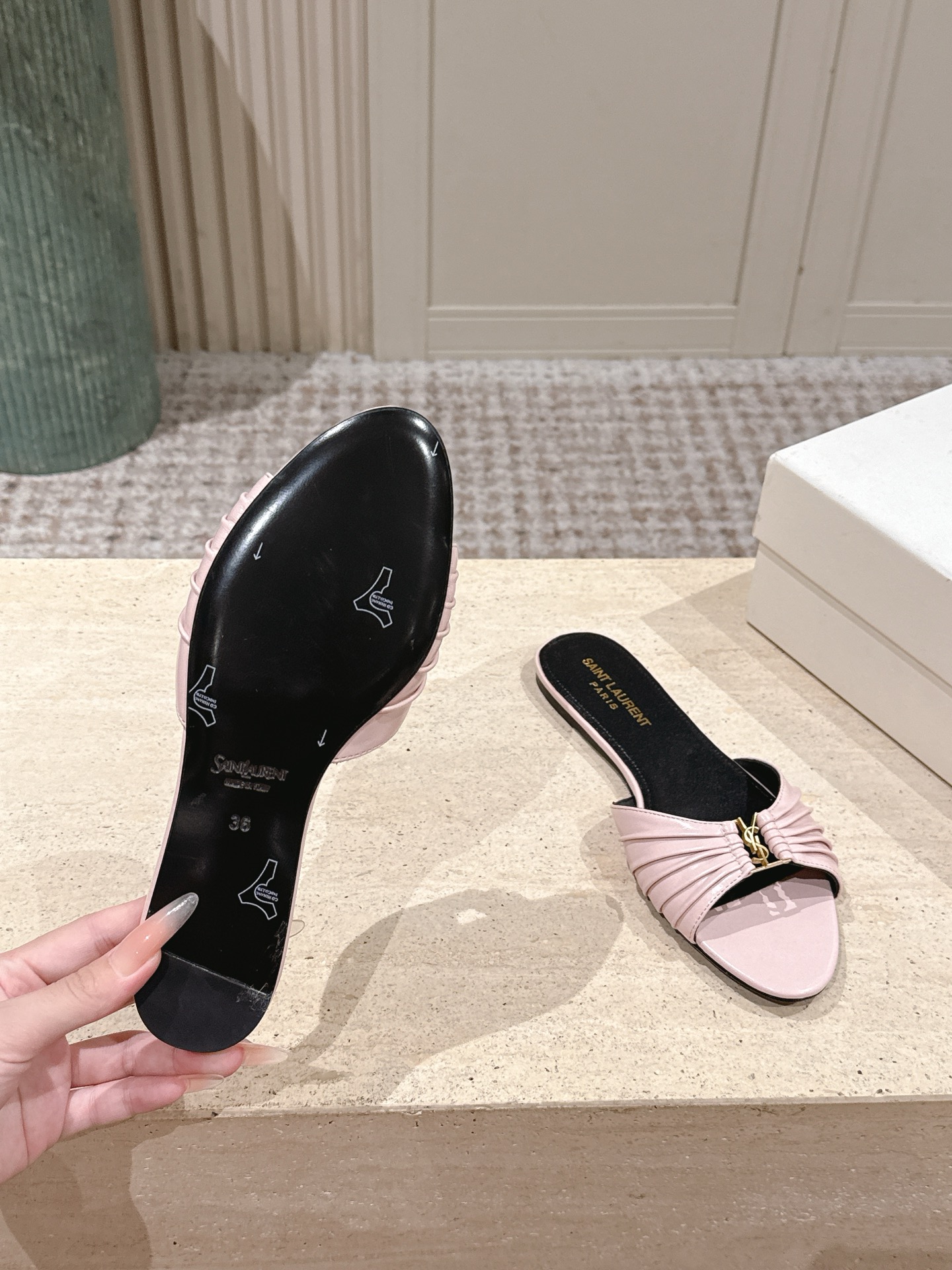 Saint Laurent Classic Luxury Leather Shoe Loafer Shoes Ref 8