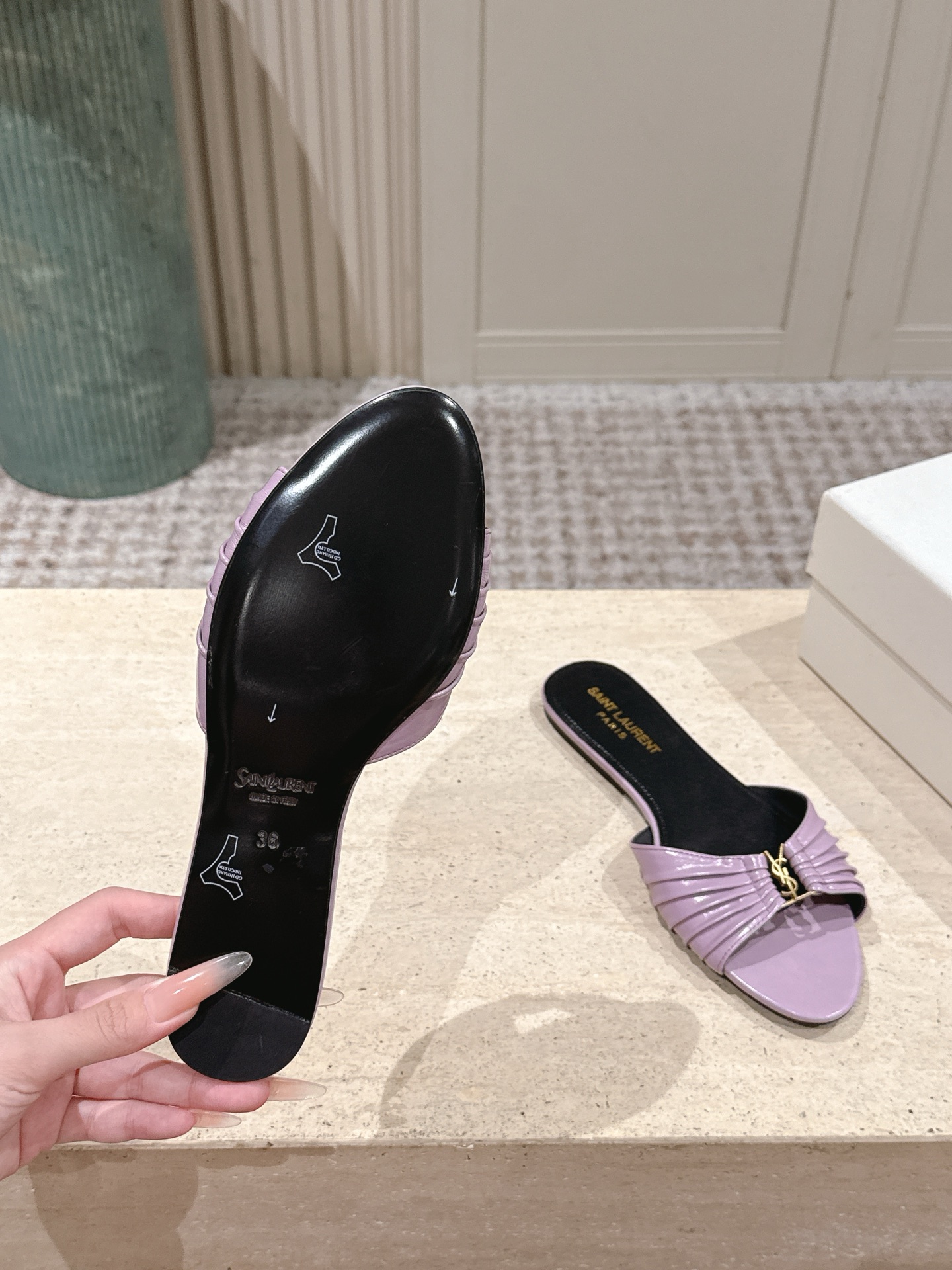 Saint Laurent Classic Luxury Leather Shoe Loafer Shoes Ref 8