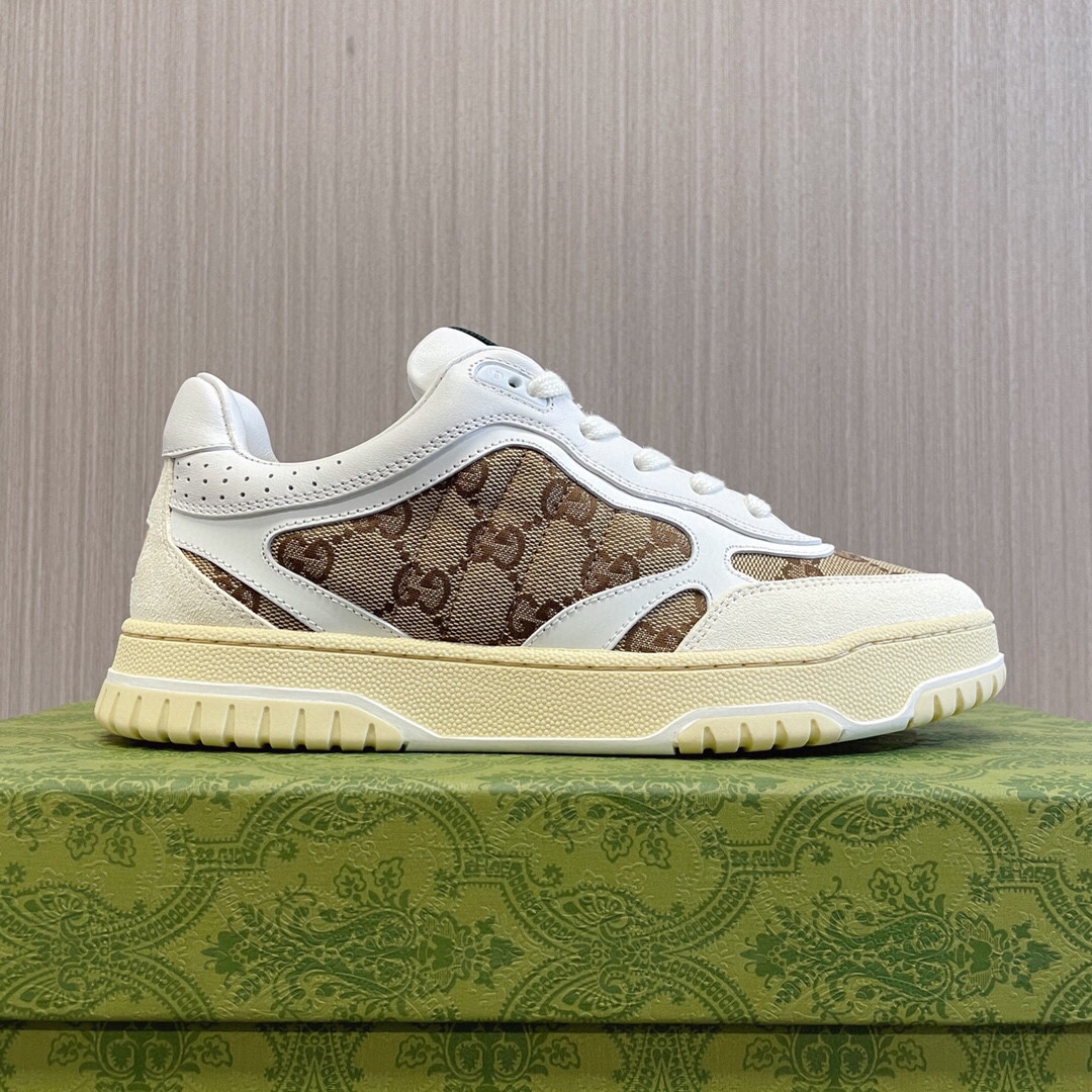 合集图450 Gucci Re-Web 新款 复古做旧效果运动鞋小白鞋板鞋