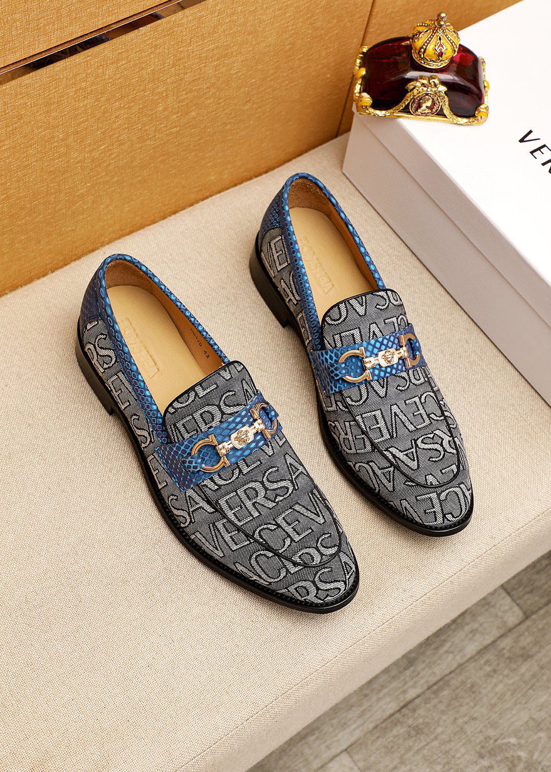 Versace Style Leather Men's Shoes Lookbook Reference image 1