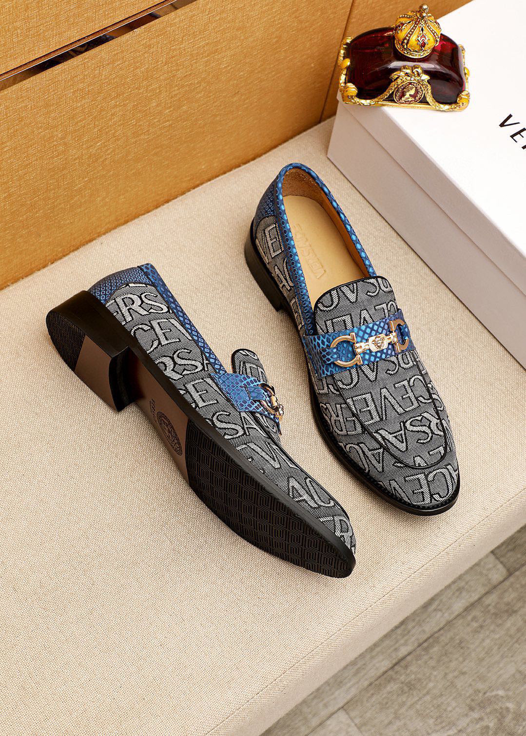 Versace Style Leather Men's Shoes Lookbook Reference image 2