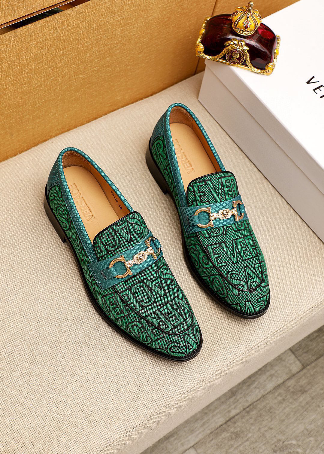 Versace Style Leather Men's Shoes Lookbook Reference image 1