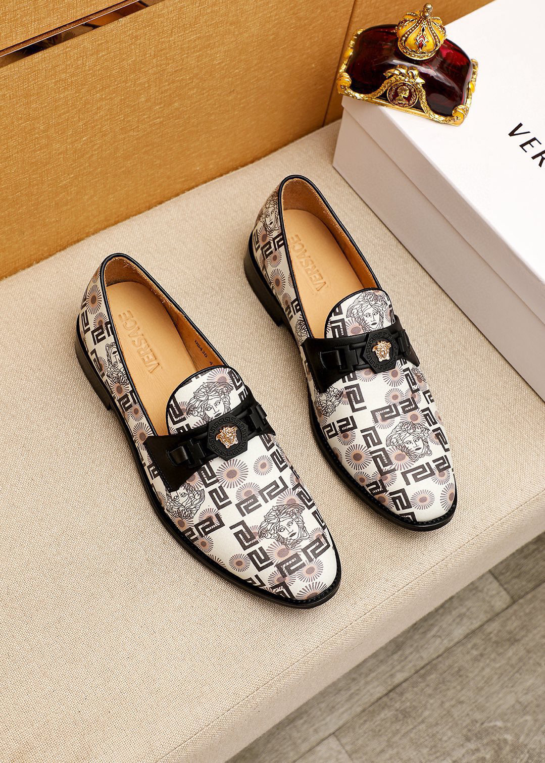Versace Style Leather Men's Shoes Lookbook Reference image 1