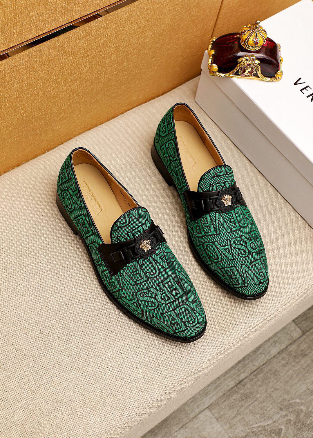 Versace Style Leather Men's Shoes Lookbook Reference image 1