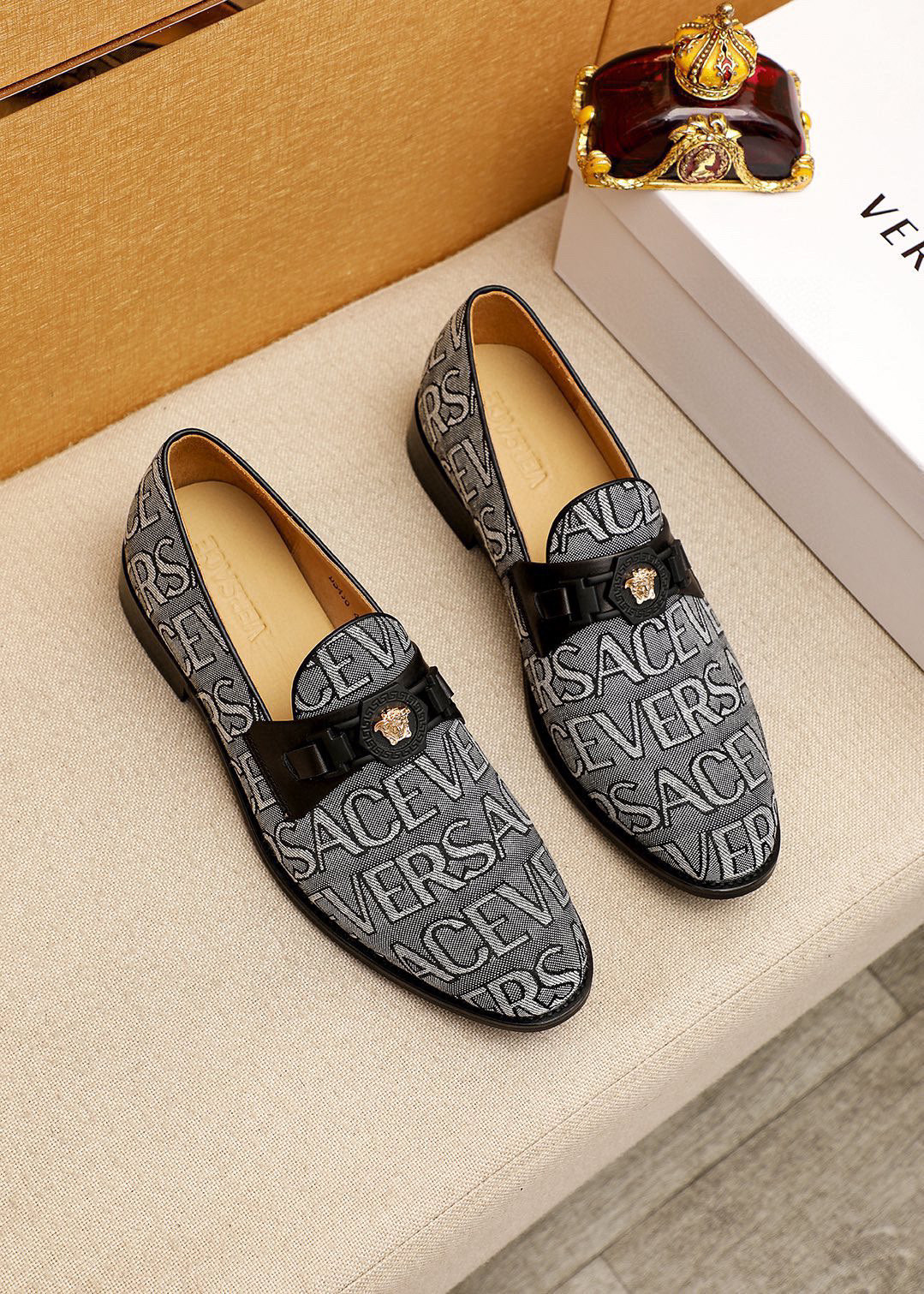 Versace Style Leather Men's Shoes Lookbook Reference image 1