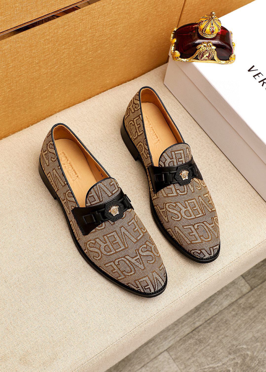 Versace Style Leather Men's Shoes Lookbook Reference image 1