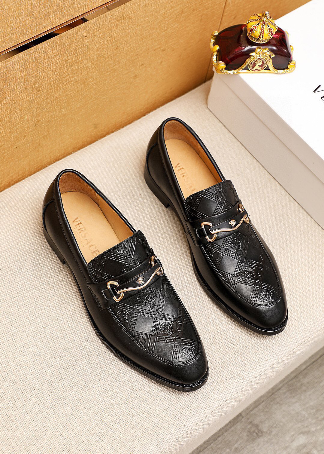 Versace Style Leather Men's Shoes Lookbook Reference image 1