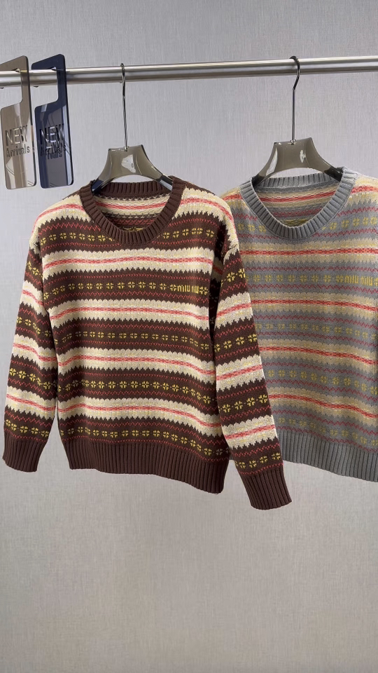 miu家｜费尔顿花纹套头🎀实拍