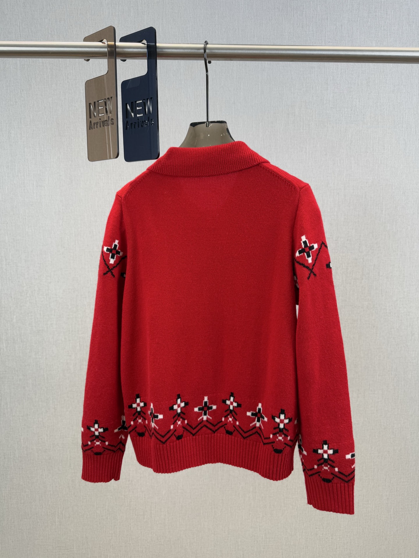 ER｜小马翻领开衫🔴100%绵羊毛时尚经典的费尔岛毛衣，几何提花图案，由ADF提花工艺实现，融合小马图案