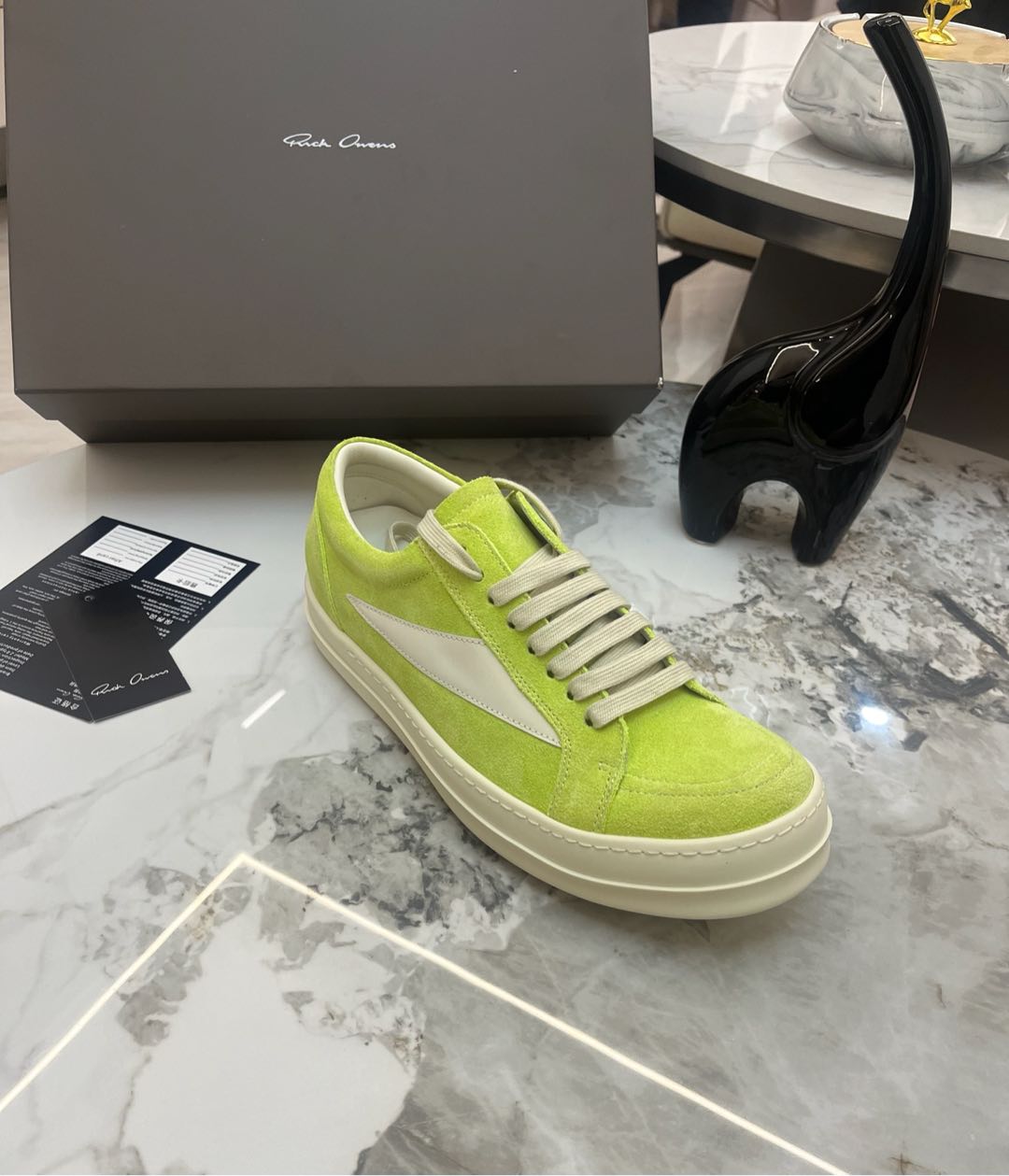 Rick Owens Roovens Lovers P700 Leisure Shoes with Little Triangles and TPU Base Packaging - 图片 5