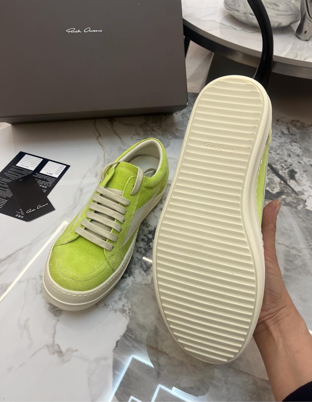 Rick Owens Roovens Lovers P700 Leisure Shoes with Little Triangles and TPU Base Packaging - 图片 8
