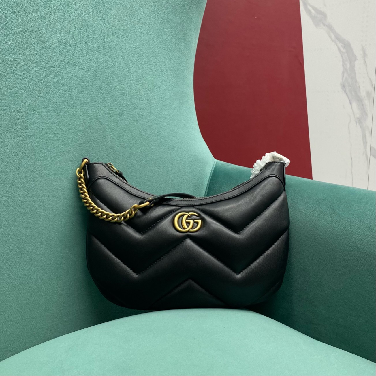 Gucci Marmont Bom
 Sacos de corpo cruzado & Ombro Preto Ouro