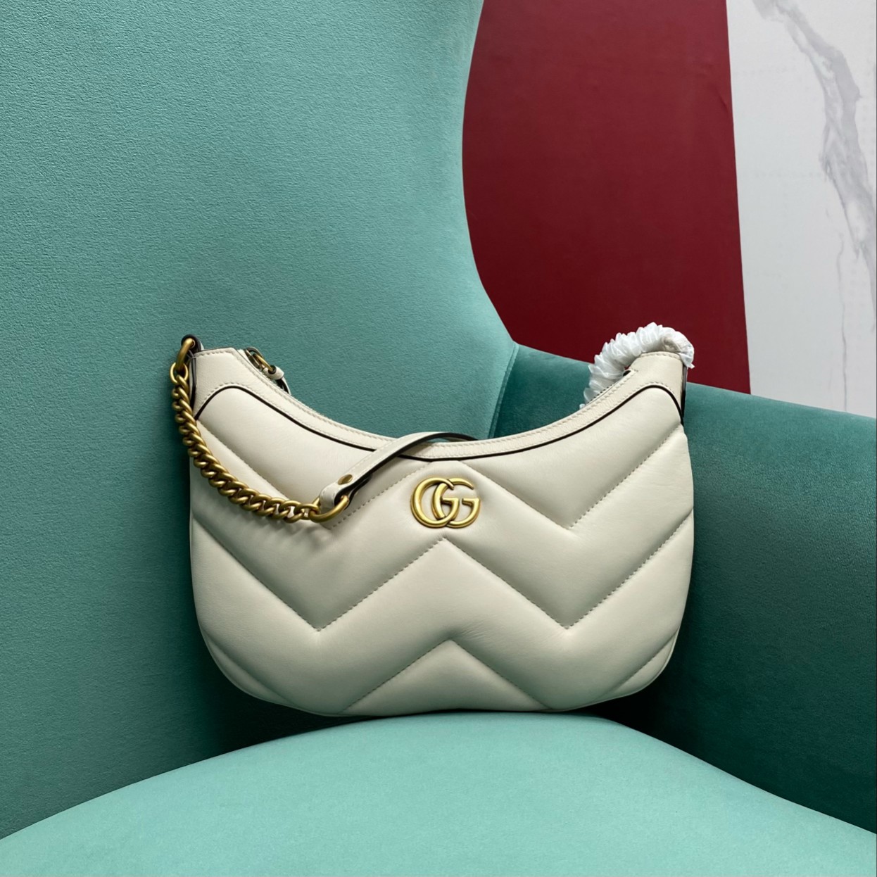 Gucci Marmont Sacos de corpo cruzado & Ombro Preto Ouro Branco