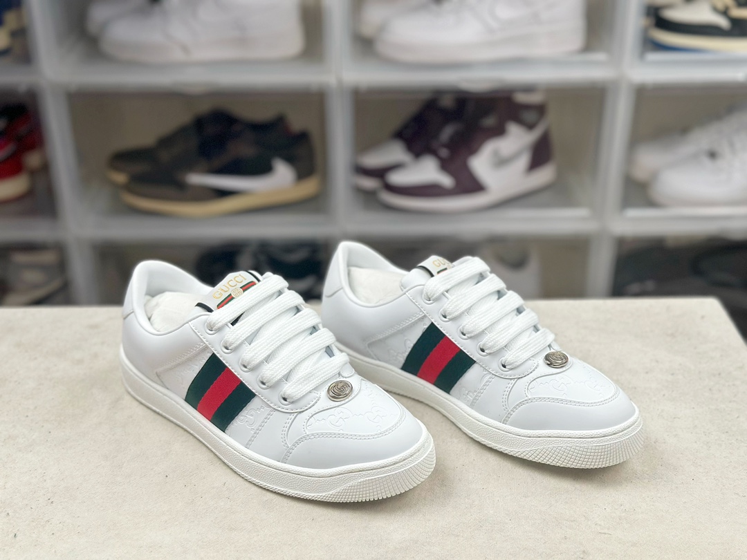 （镂空芯片版本） Gucci Distressed Screener sneaker古驰小脏鞋系列